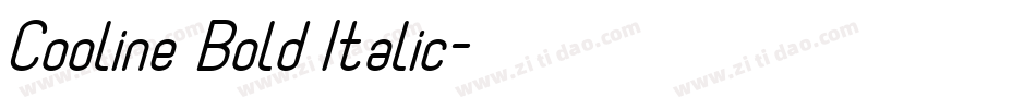 Cooline Bold Italic字体转换